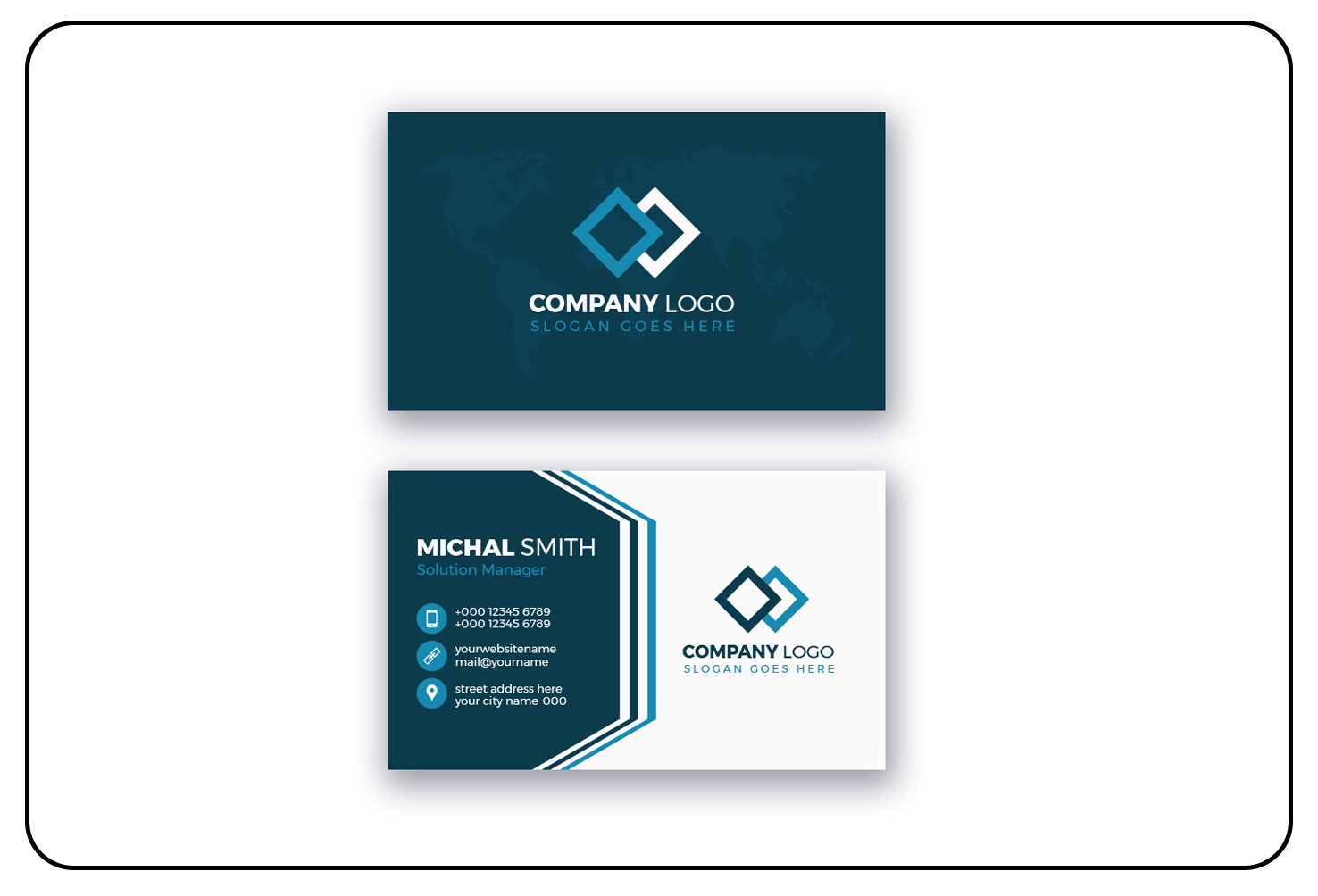 Professional business card design for impactful networking.
