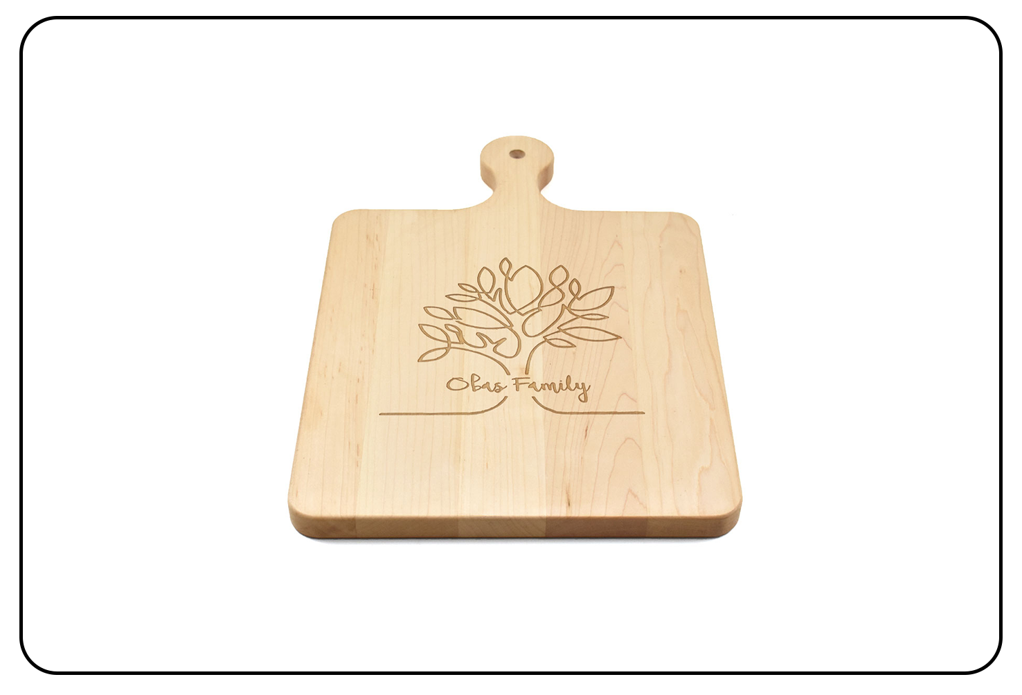 Artistic chopping board engraving for personalized culinary style.