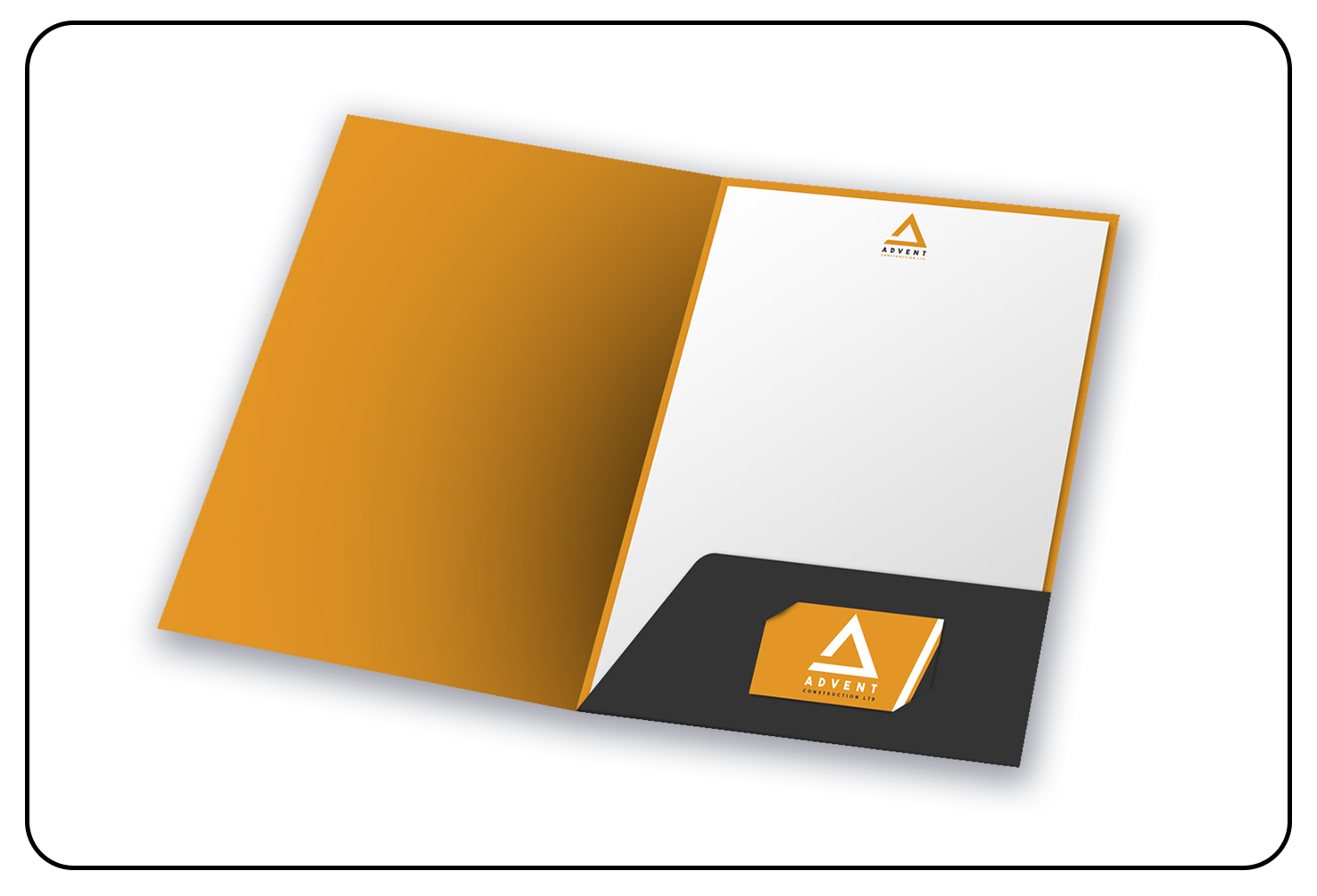 Custom folder printing for organized documents.
