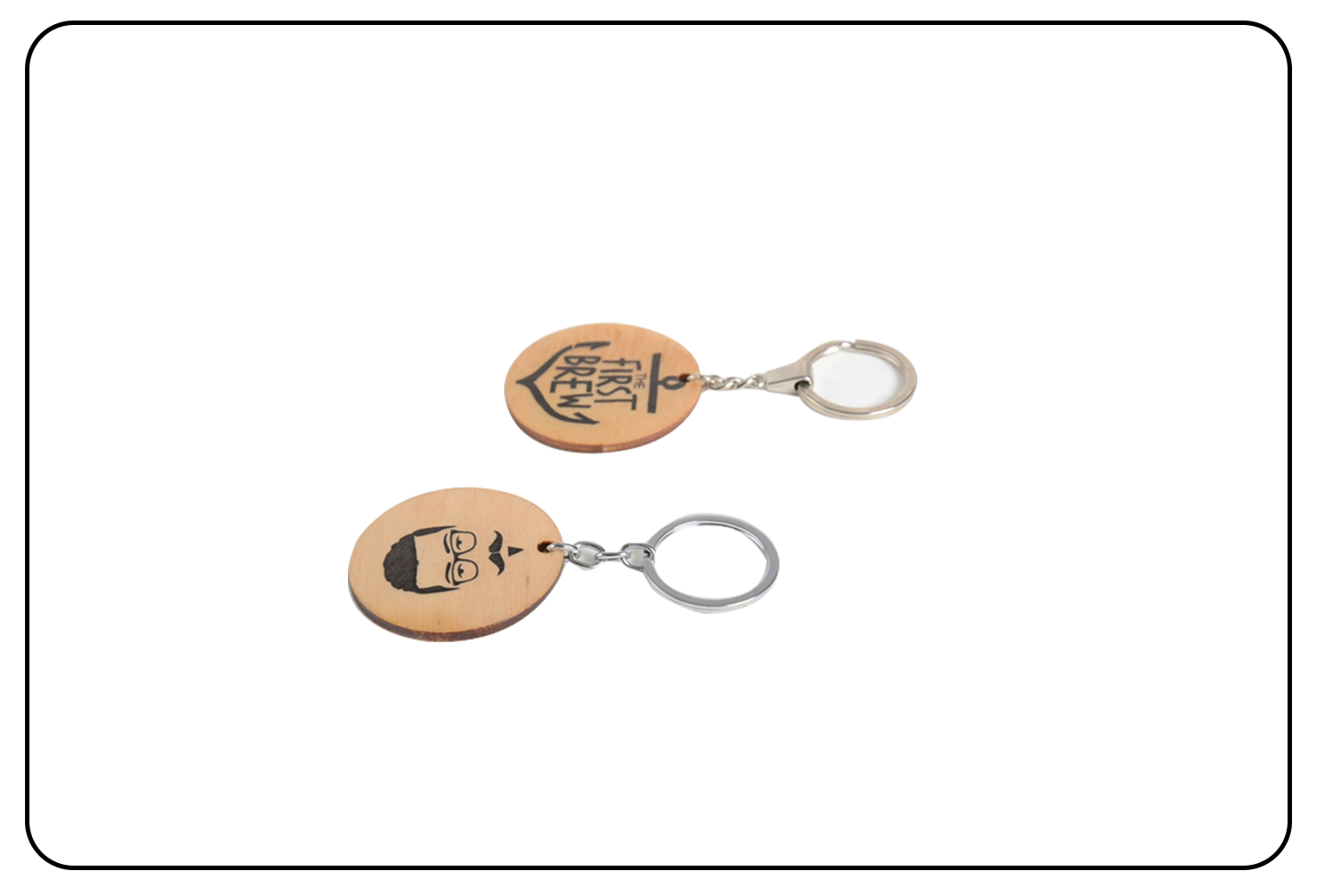 Customized keychain for unique personalization.