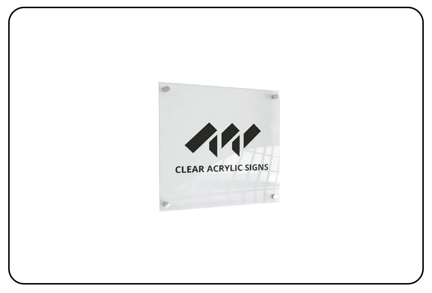 Sleek acrylic board for modern signage.