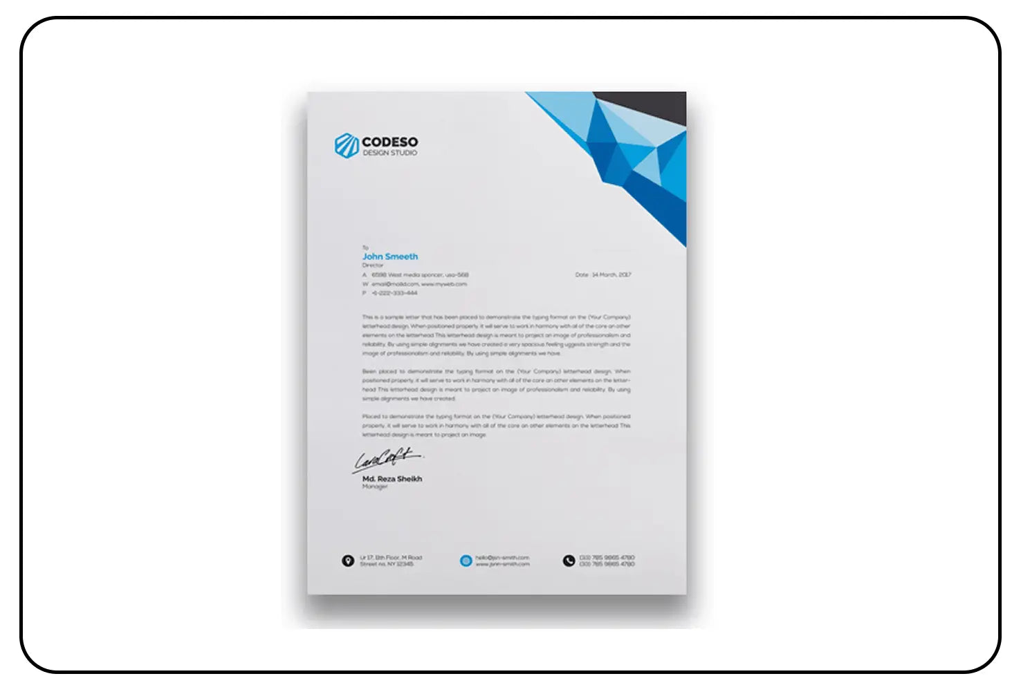 company letterhead