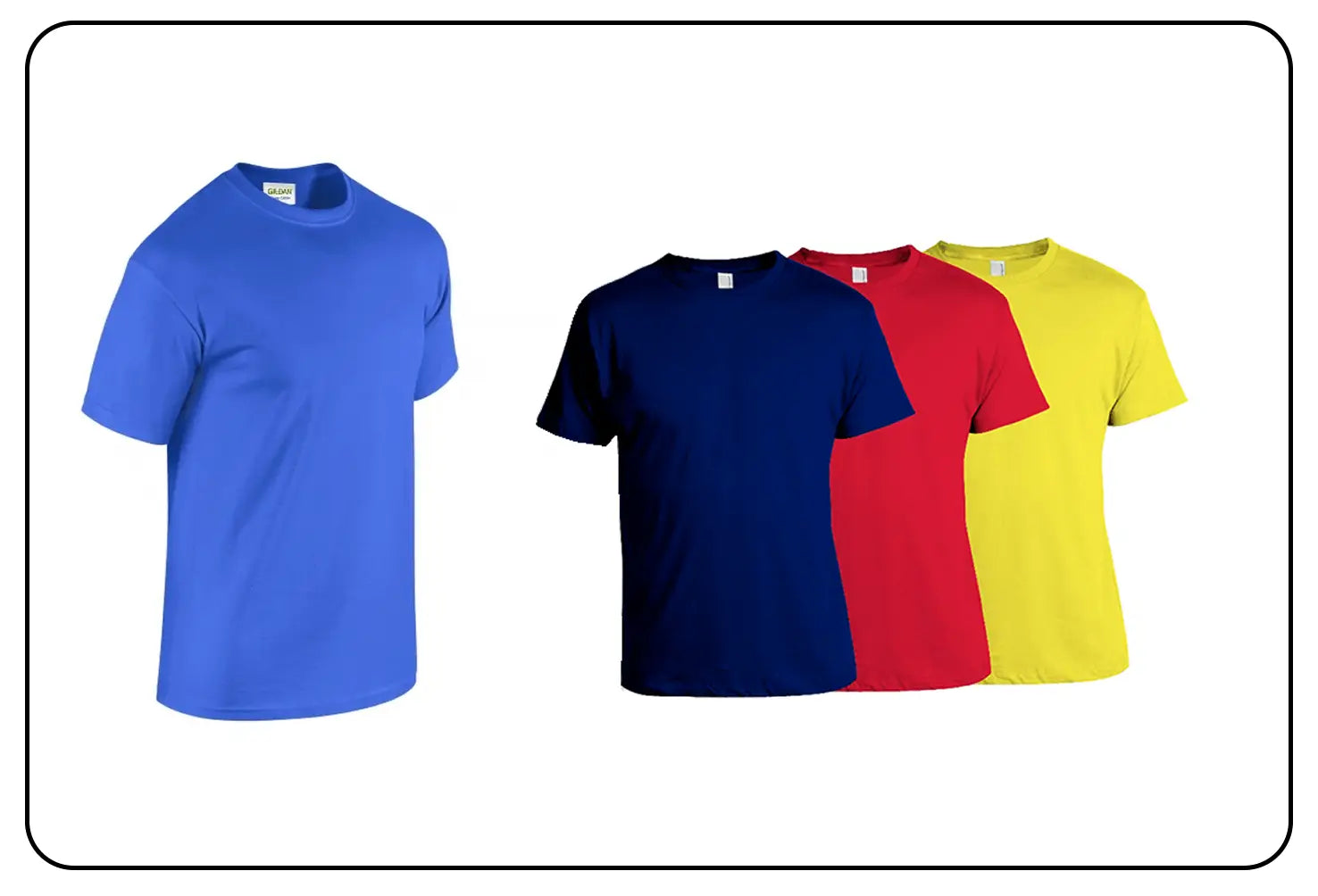 Custom round neck shirt printing for trendy attire.