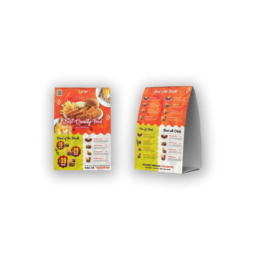 advertising table tent