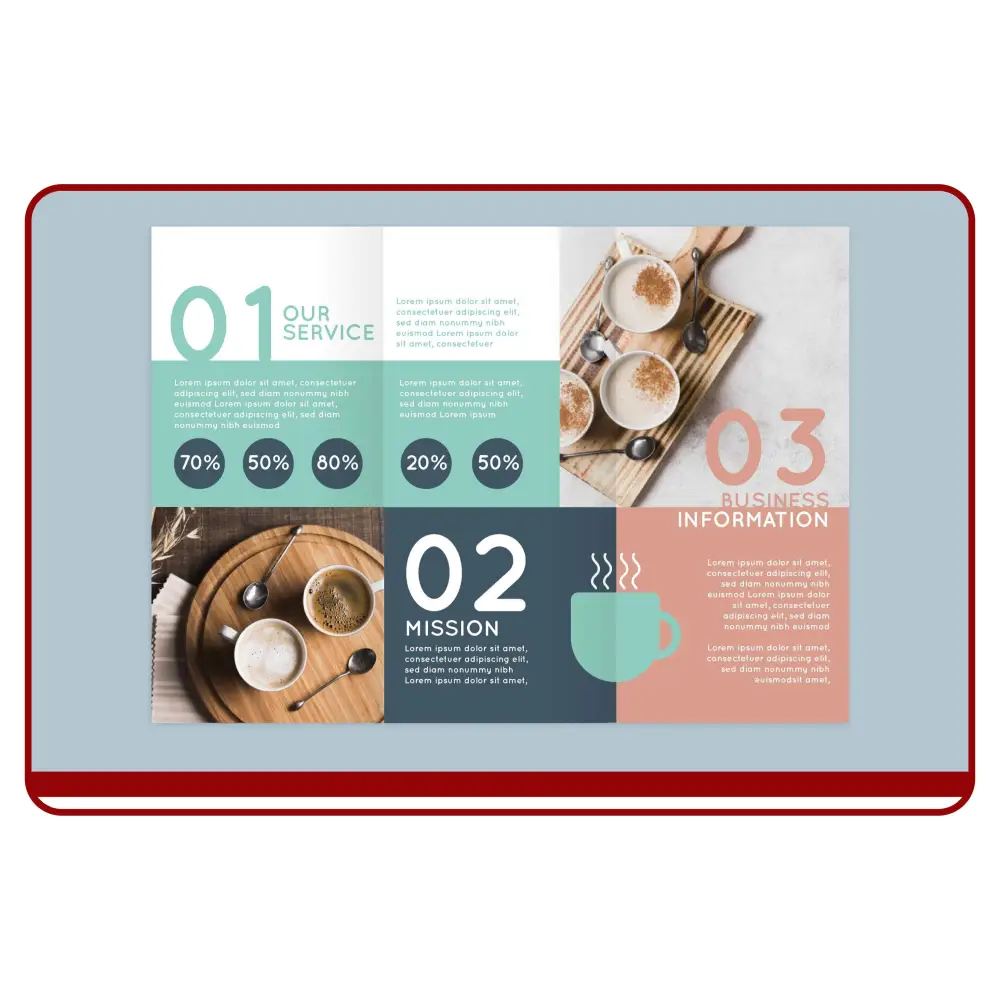 Multicolored infographic with text and images on a light blue background