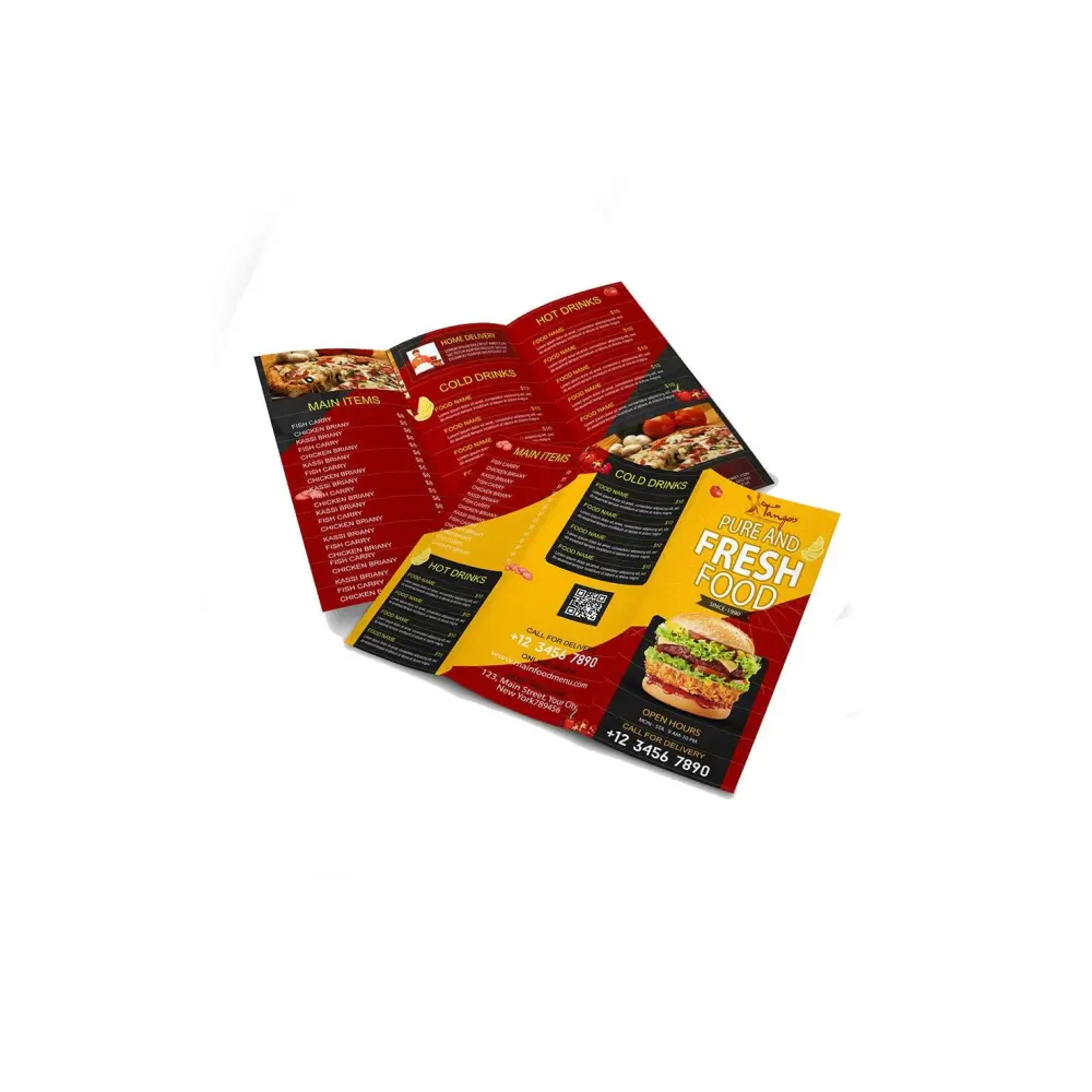 custom menu printing