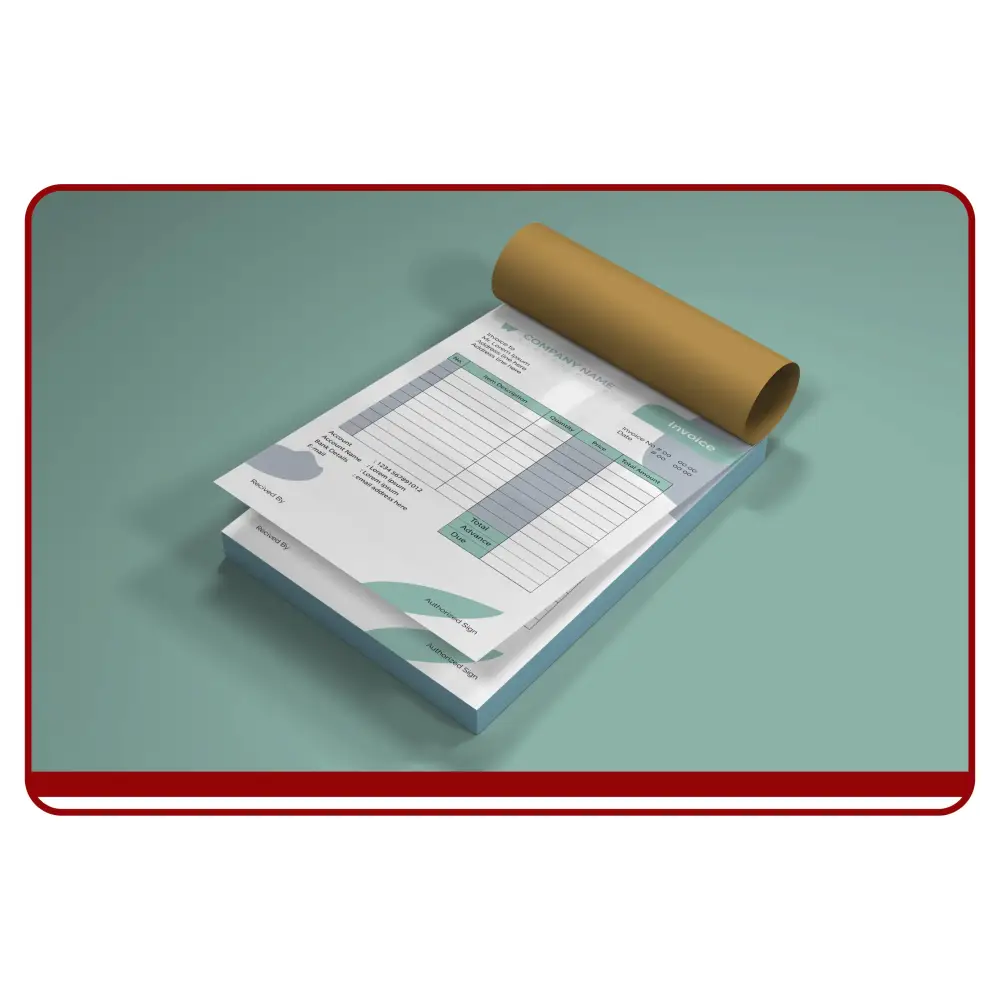 Customized invoice books