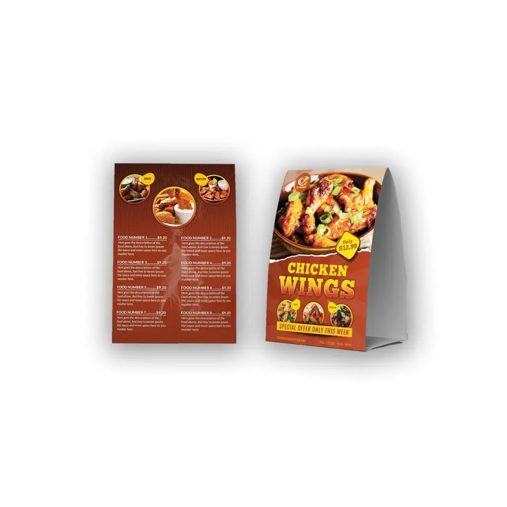 customized table tent