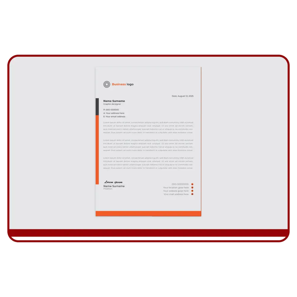 Eco-friendly letterhead printing