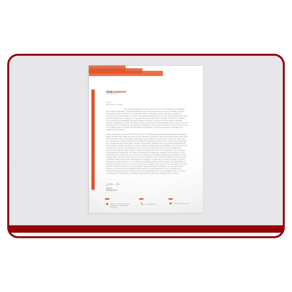 Eco-friendly letterhead printing