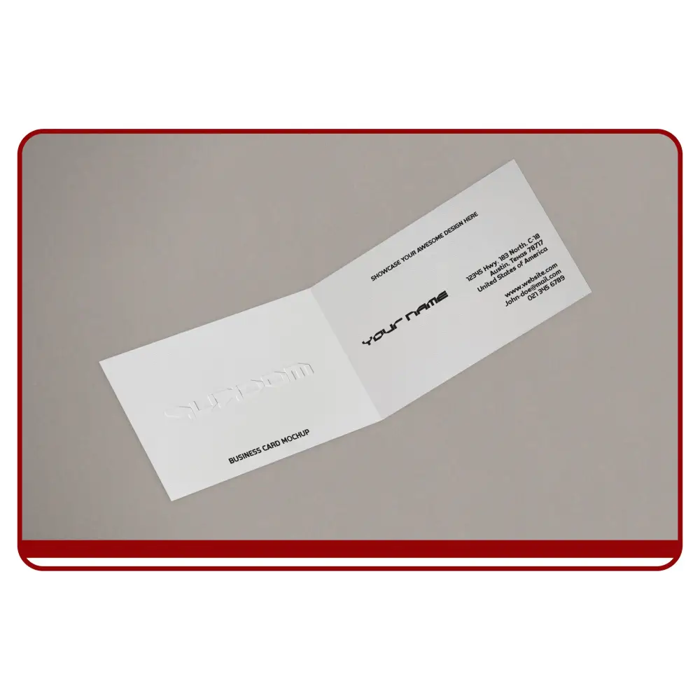 Folded Business Cards