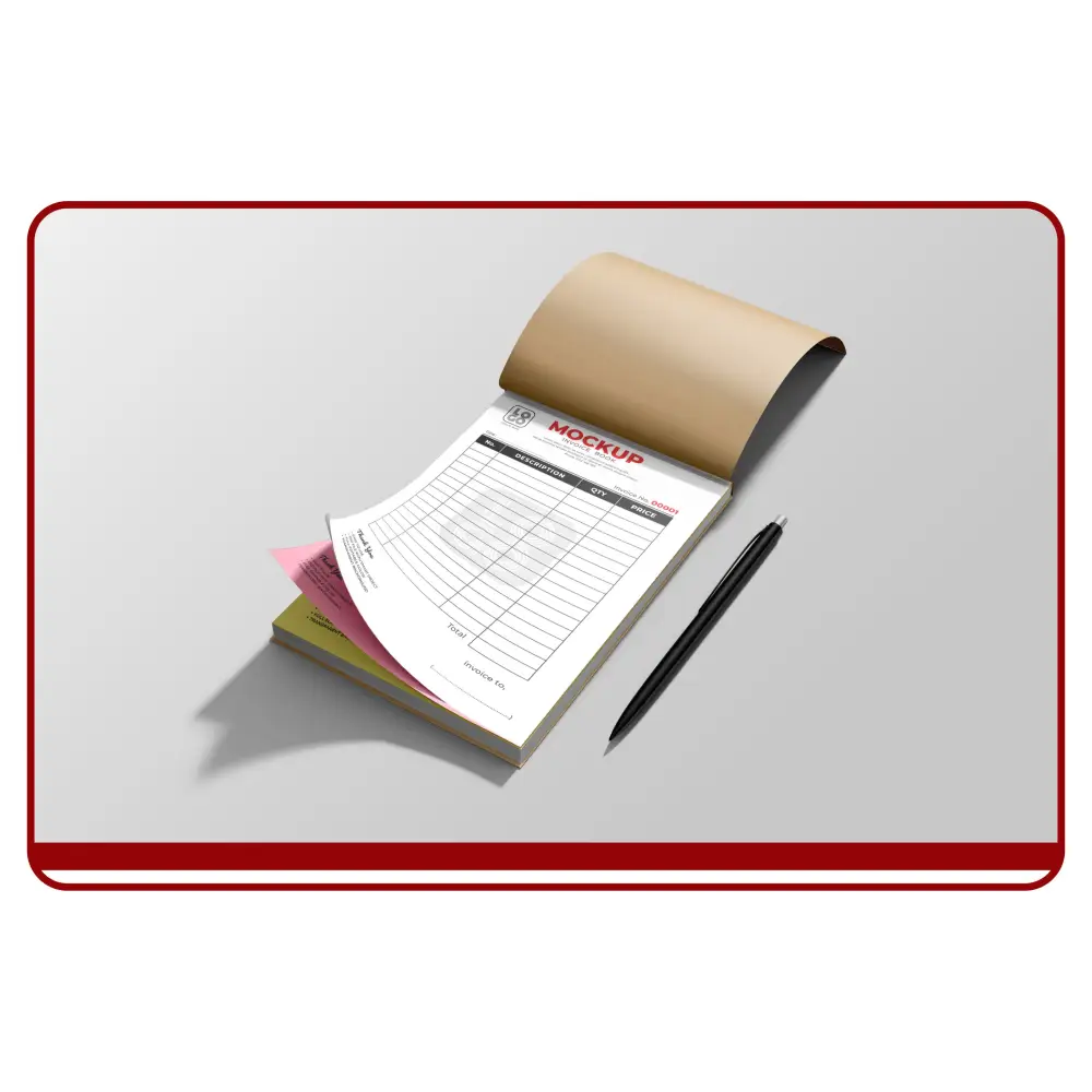 Invoice book printing