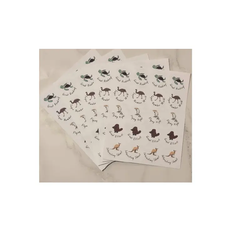 White Round Paper Sticker