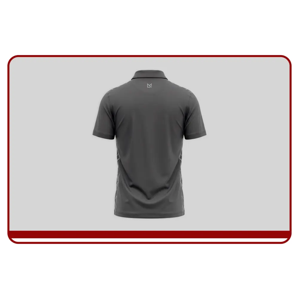 Gray polo shirt on a light gray background