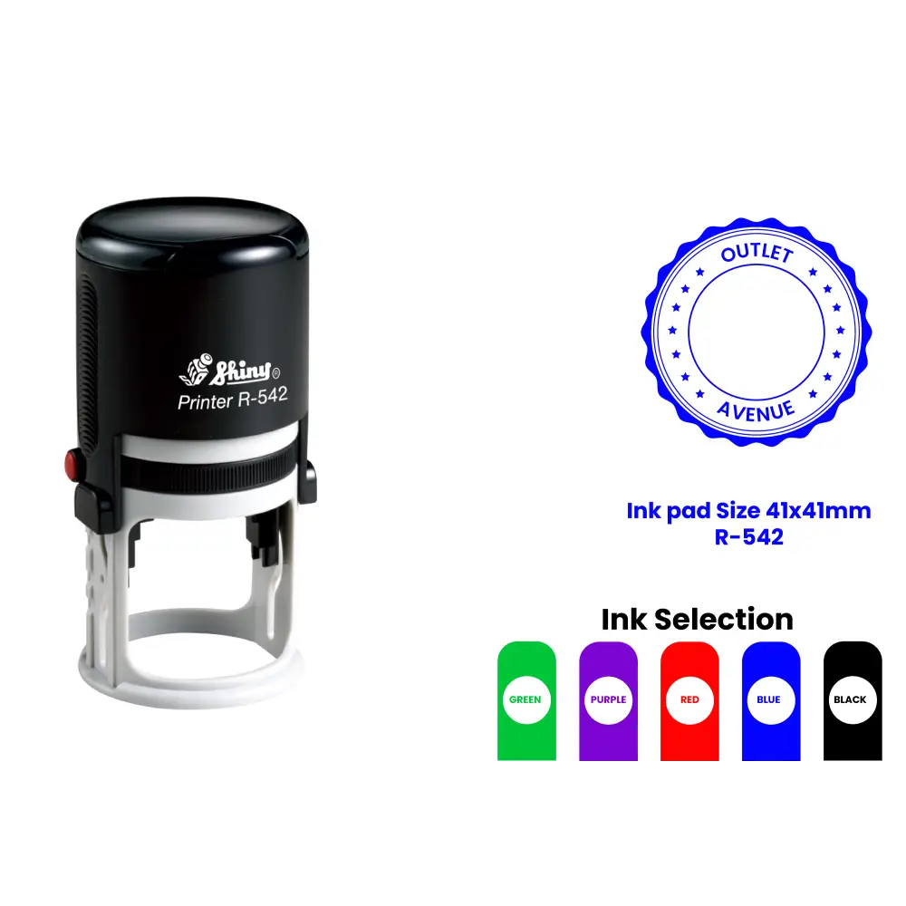 R-542 Self-Inking Rubber Stamp