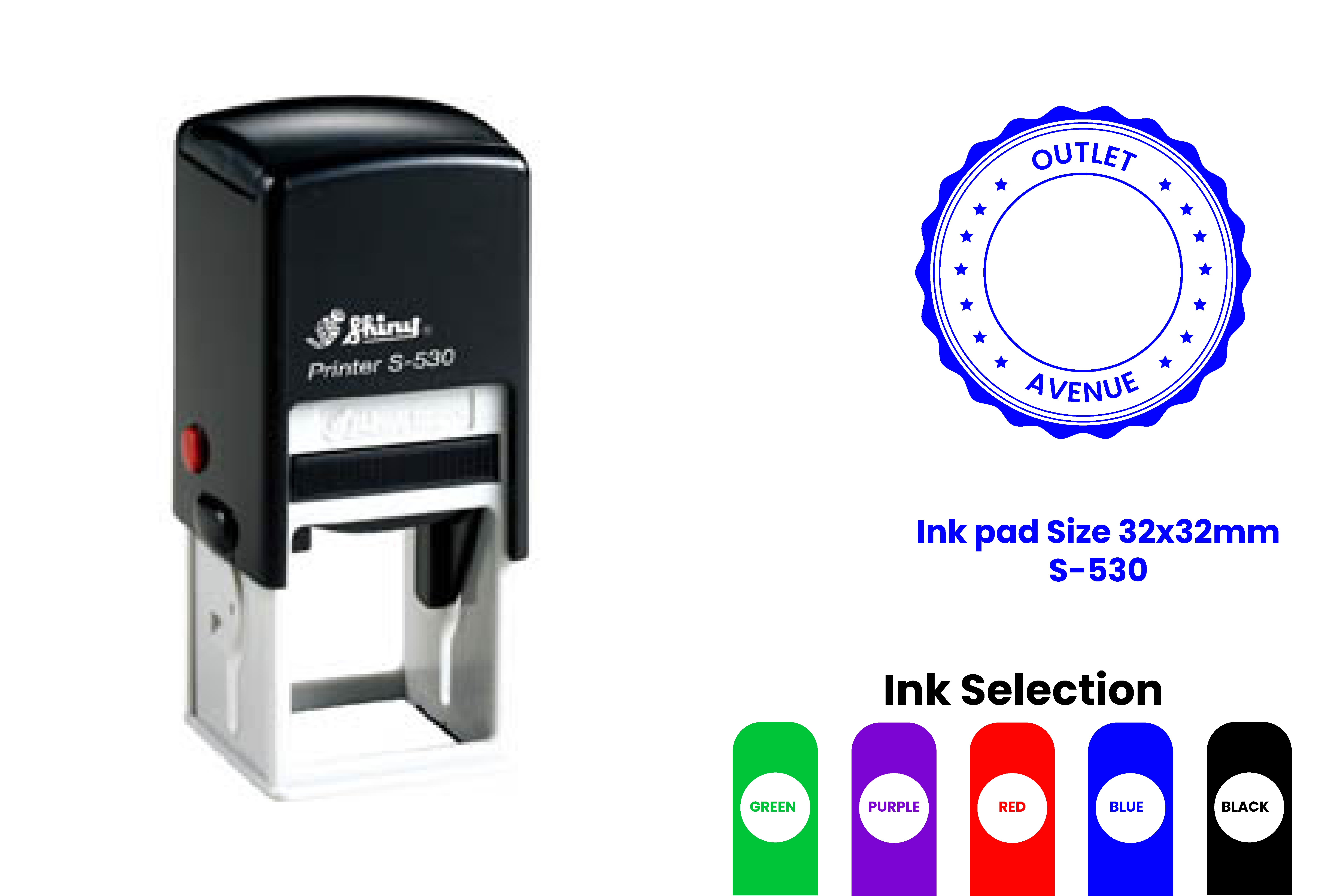 S-530 Self-Inking Rubber Stamp 