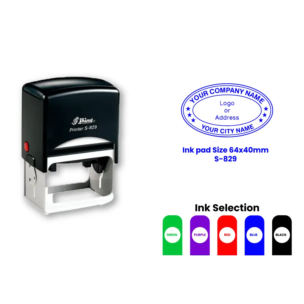 S-829 Self-Inking Rubber Stamp
