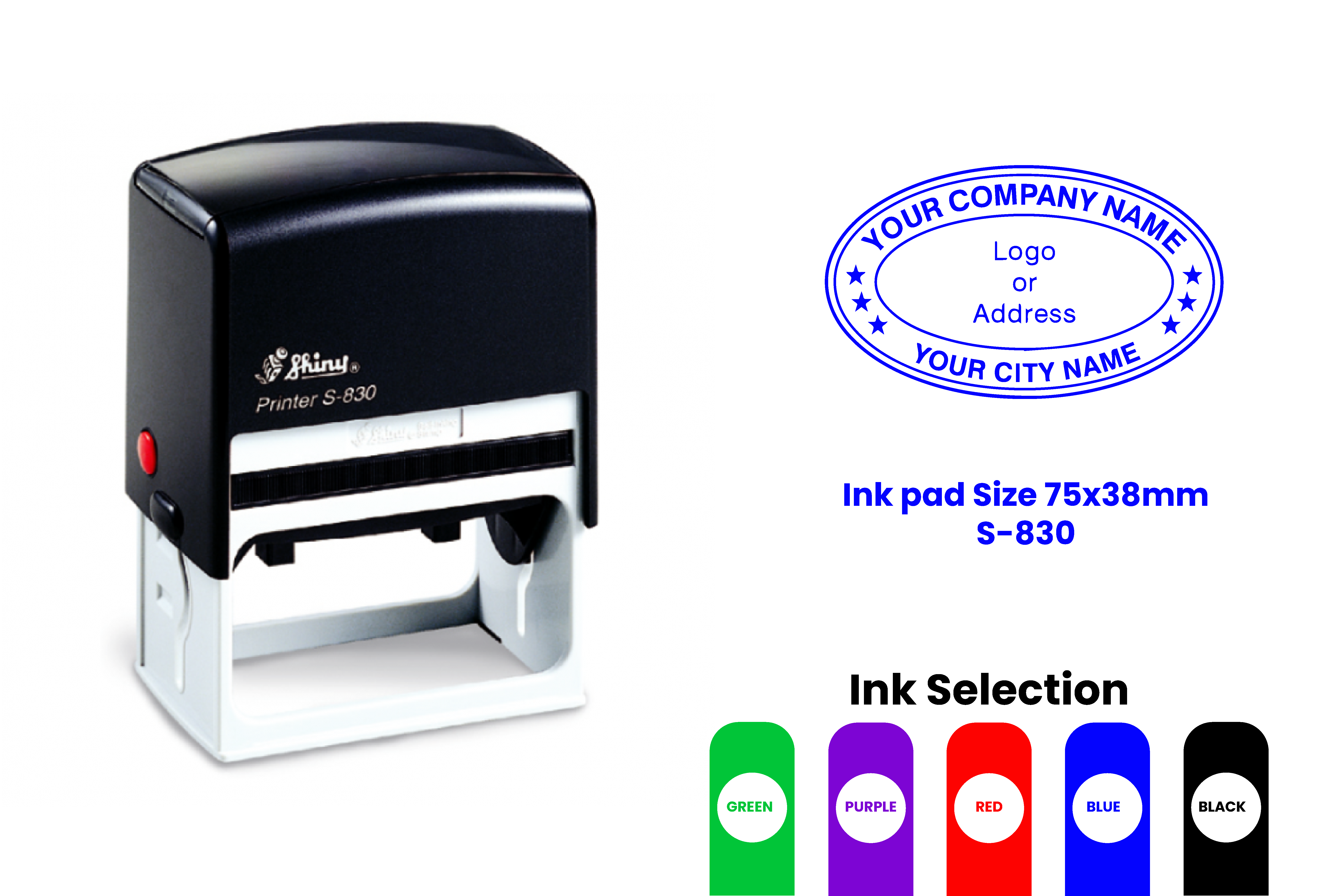 S-830 Self-Inking Rubber Stamp