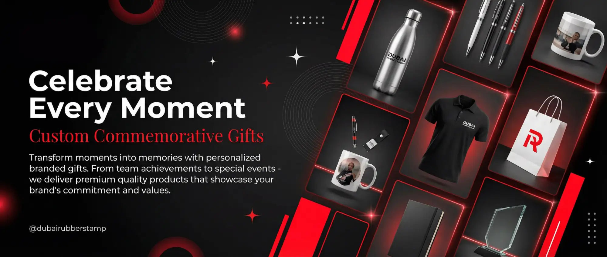 Silver metallic water bottle with ’dubai’ engraved on its side.