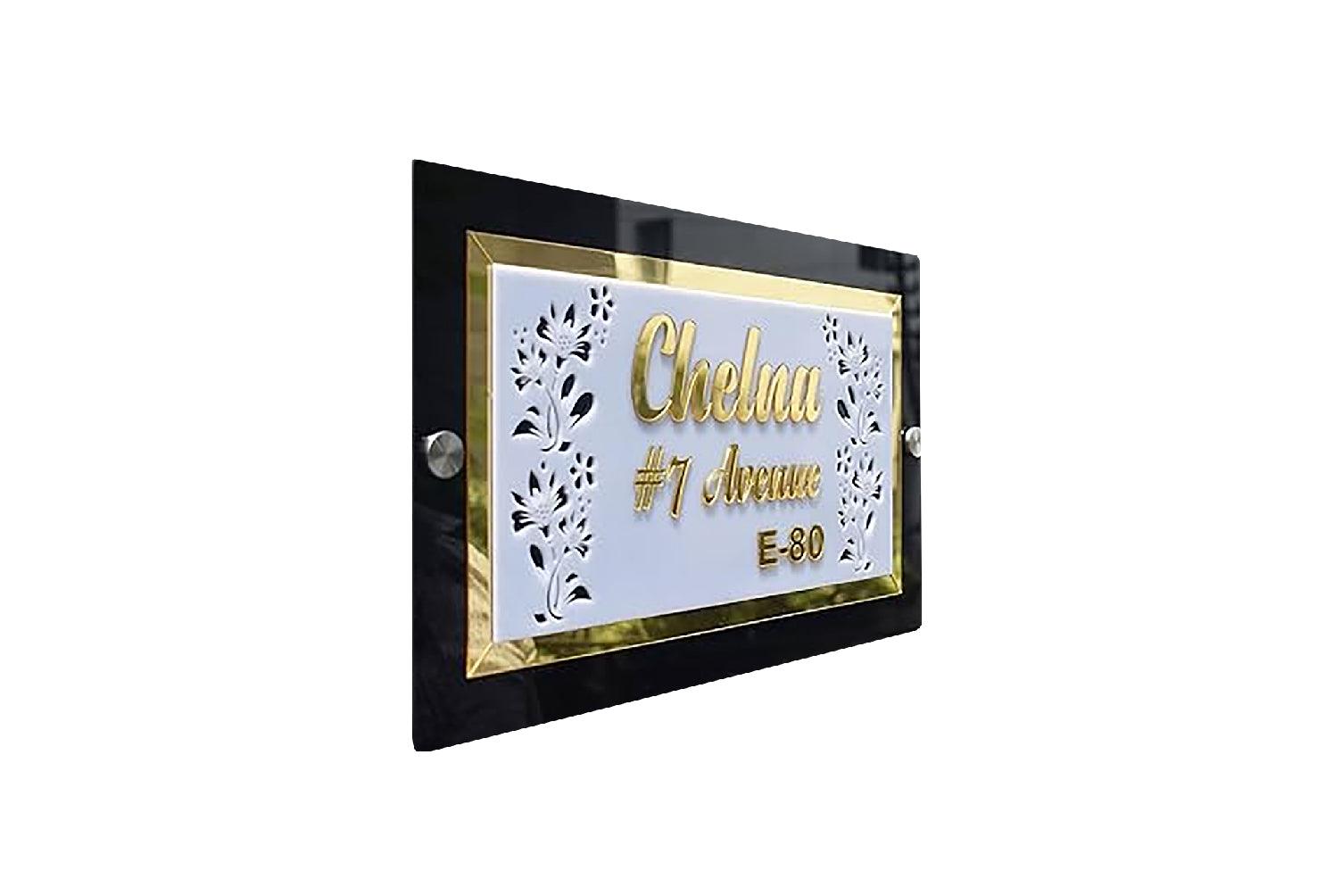 White Acrylic Name Plate