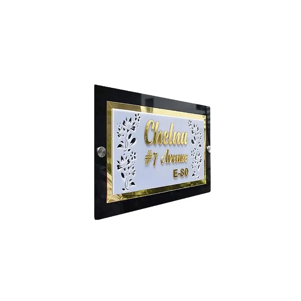 White Acrylic Name Plate