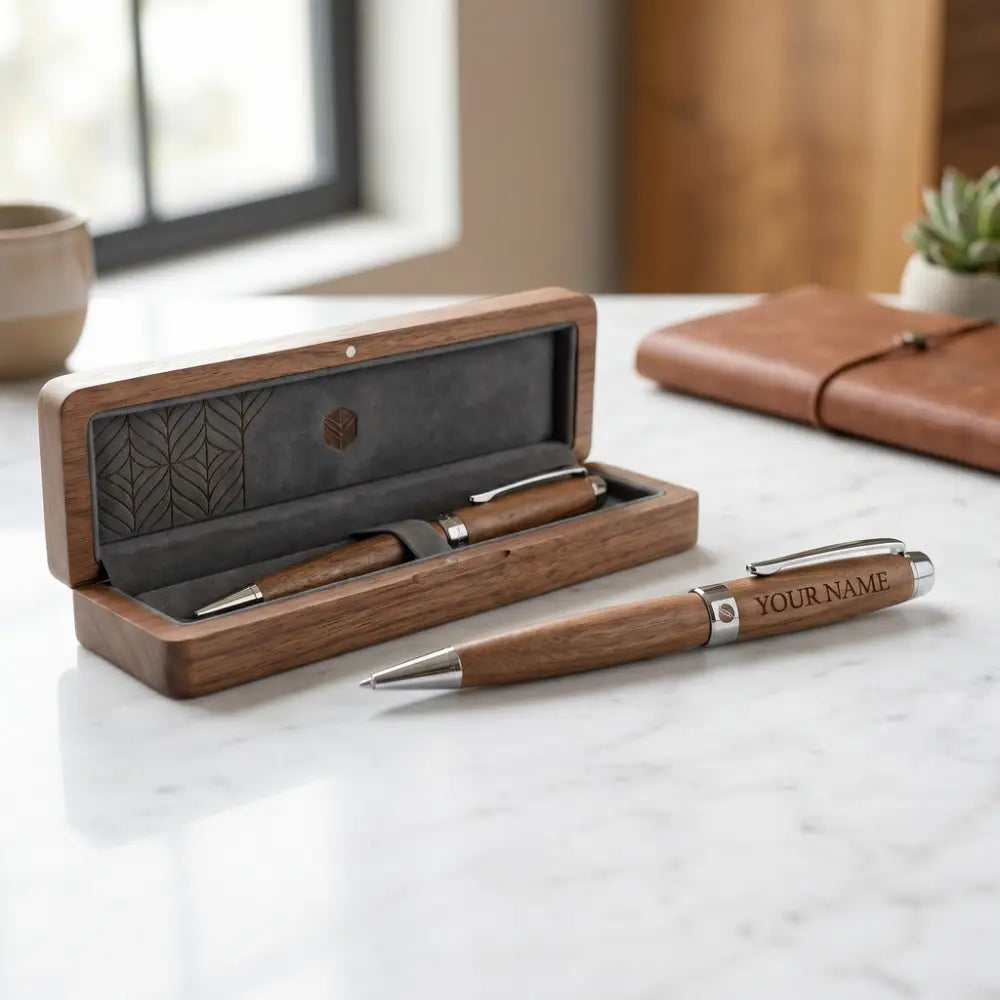 Wooden pen engraving